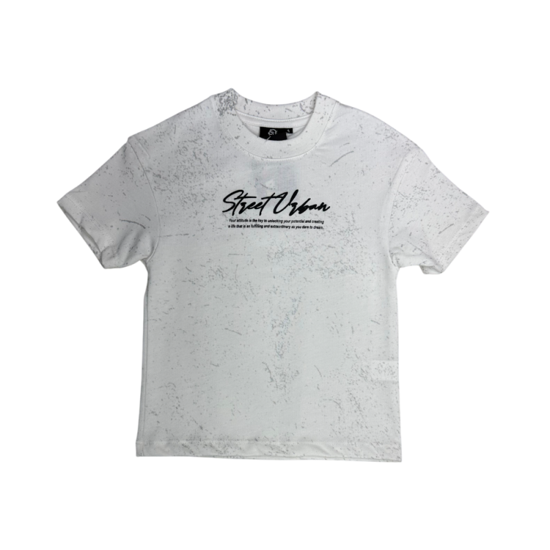 Camiseta T006 Streed Manchitas Blanco