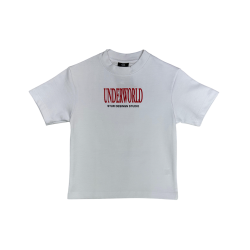 Camiseta T007 Streed Blanco letras rojas