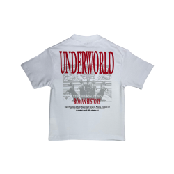 Camiseta T007 Streed Blanco letras rojas